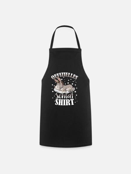 Esel Pyjama Offizielles Schlafshirt Nachthemd - Kochschürze - Schwarz