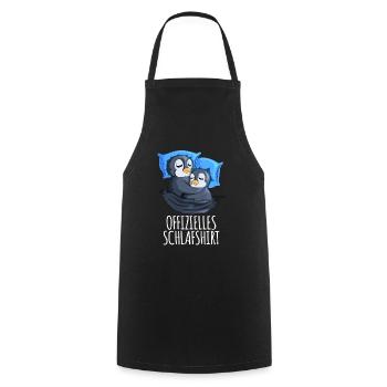 Offizielles Schlafshirt Pinguin Schlafanzug Spruch - Kochschürze - Schwarz - Vorne - AI Model Male 185 dark (185cm)