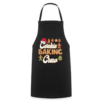 Cookie Baking Crew Cuisson de Noël - Tablier de cuisine - noir - Devant - AI Model Male 185 dark (185cm)