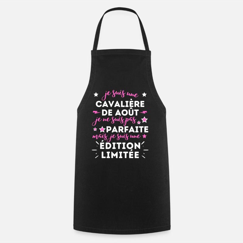 Cavalière de Aout Anniversaire Cadeau - Tablier de cuisine - noir