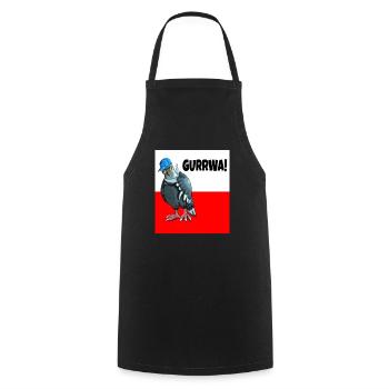 . Polish Gurrwa Kurwa Saying Speak Polish - Cooking Apron - black - Front - AI Model Male 185 dark (185cm)
