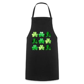 Shamrocks Lucky Leaves Saint Patricks Day - Kochschürze - Schwarz - Vorne - AI Model Male 185 dark (185cm)