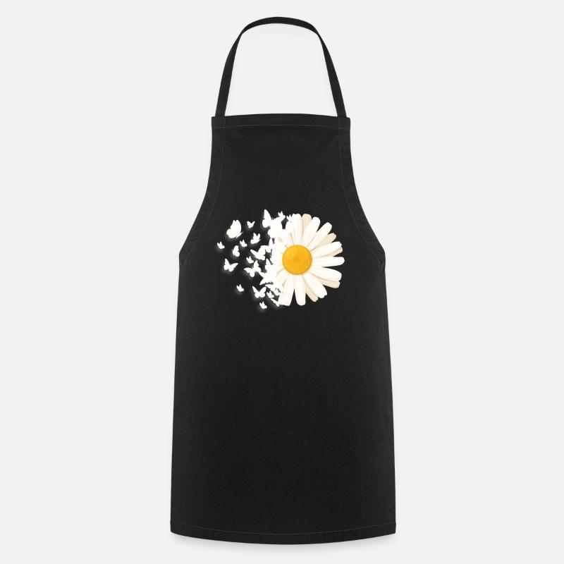 Marguerites Daisy Summer Daisies Jardin de fleurs - Tablier de cuisine - noir