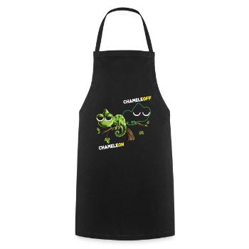 Chameleon Chameleoff Light Switch Camouflage Lizard - Cooking Apron - black - Front - AI Model Male 185 dark (185cm)