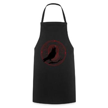 Beautiful Black Crow Raven Bird Watch. Birds Silho - Cooking Apron - black - Front - AI Model Male 185 dark (185cm)