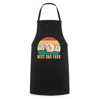 Best Dad Ever Vintage Retro Fathers Day - Cooking Apron - black - Front - AI Model Male 185 dark (185cm)