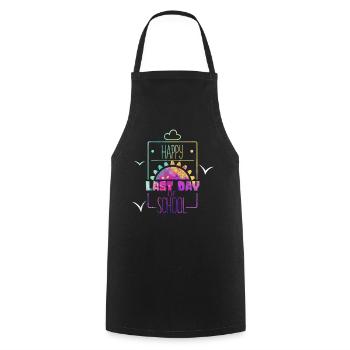 Happy Last Day Of School Students And Teachers - Cooking Apron - black - Front - AI Model Male 185 dark (185cm)