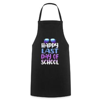 Happy Last Day Of School Students And Teachers - Cooking Apron - black - Front - AI Model Male 185 dark (185cm)