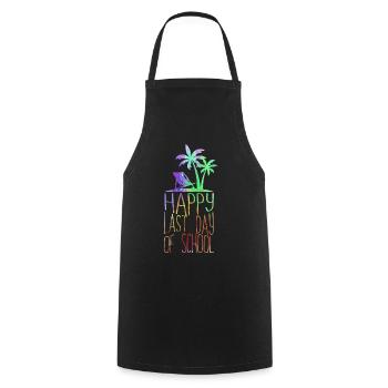 Happy Last Day Of School Students And Teachers - Cooking Apron - black - Front - AI Model Male 185 dark (185cm)