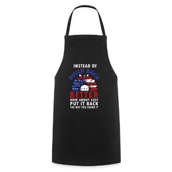 Instead Of Build Back - Cooking Apron - black - Front - AI Model Male 185 dark (185cm)