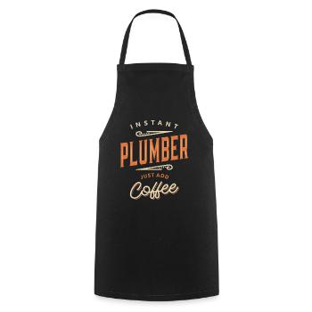 Plombier Drôle Titre du poste Profession Anniversaire - Tablier de cuisine - noir - Devant - AI Model Male 185 dark (185cm)