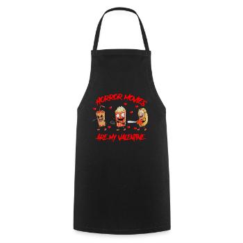 Fan de film d’horreur Creepy Movie Snacks Movie Outfit - Tablier de cuisine - noir - Devant - AI Model Male 185 dark (185cm)