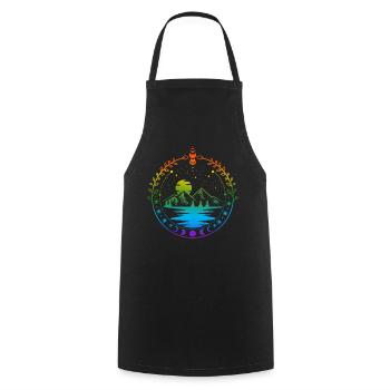 Acotar LGBT Pride - Kochschürze - Schwarz - Vorne - AI Model Male 185 dark (185cm)