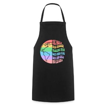 Boys Who Kiss Boys Girls Who Kiss Girls - Cooking Apron - black - Front - AI Model Male 185 dark (185cm)
