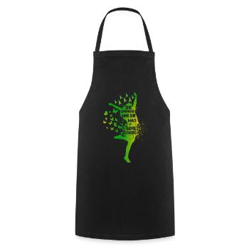 She Remembered Who She Was And The Game Changed - Cooking Apron - black - Front - AI Model Male 185 dark (185cm)
