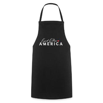 God Bless Ameria Patriotic - Kochschürze - Schwarz - Vorne - AI Model Male 185 dark (185cm)