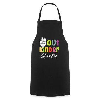 Out Kindergarten - Kochschürze - Schwarz - Vorne - AI Model Male 185 dark (185cm)