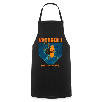 Voyager 1 Weltraum Sonde - Kochschürze - Schwarz - Vorne - AI Model Male 185 dark (185cm)