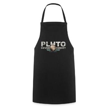 N’oubliez jamais Pluto Design Retro Style Funny Space - Tablier de cuisine - noir - Devant - AI Model Male 185 dark (185cm)