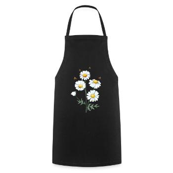Marguerites Daisy Summer Daisies Flower Garden - Cooking Apron - black - Front - AI Model Male 185 dark (185cm)