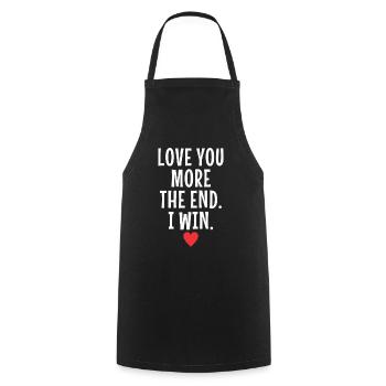Je t’aime plus à la fin je gagne la Saint-Valentin - Tablier de cuisine - noir - Devant - AI Model Male 185 dark (185cm)