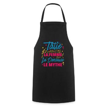 tatie la femme danseuse le mythe la légende - Tablier de cuisine - noir - Devant - AI Model Male 185 dark (185cm)