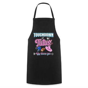 Touchdown or Tutu Family We Loves You - Kochschürze - Schwarz - Vorne - AI Model Male 185 dark (185cm)