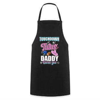 Touchdown ou Tutus Daddy t’aime - Tablier de cuisine - noir - Devant - AI Model Male 185 dark (185cm)