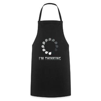 I'm Thinking Stand By, I'm Processing This - Cooking Apron - black - Front - AI Model Male 185 dark (185cm)