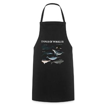 Types of Whales Whale Lovers Whales Species - Cooking Apron - black - Front - AI Model Male 185 dark (185cm)