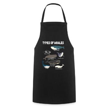 Types of Whales Whale Lovers Whales Species - Cooking Apron - black - Front - AI Model Male 185 dark (185cm)