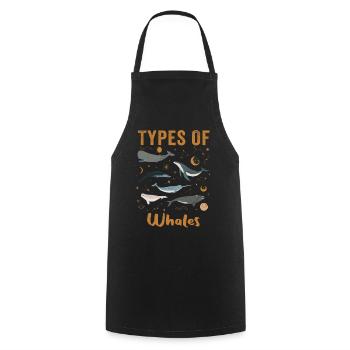 Types of Whales Whale Lovers Whales Species - Cooking Apron - black - Front - AI Model Male 185 dark (185cm)