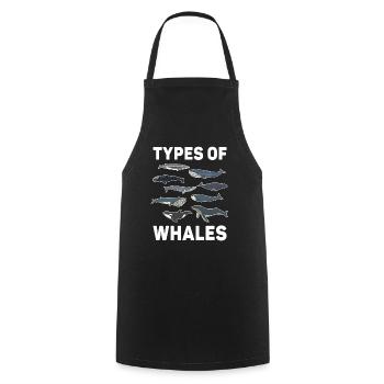 Types of Whales Whale Lovers Whales Species - Cooking Apron - black - Front - AI Model Male 185 dark (185cm)