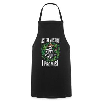 Just One More Plant I Promise Plantaholic Therapy - Cooking Apron - black - Front - AI Model Male 185 dark (185cm)