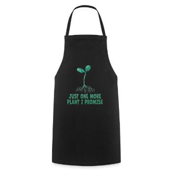 Just One More Plant I Promise Plantaholic Therapy - Cooking Apron - black - Front - AI Model Male 185 dark (185cm)
