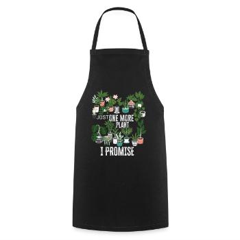 Just One More Plant I Promise Plantaholic Therapy - Cooking Apron - black - Front - AI Model Male 185 dark (185cm)