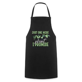 Just One More Plant I Promise Plantaholic Therapy - Cooking Apron - black - Front - AI Model Male 185 dark (185cm)