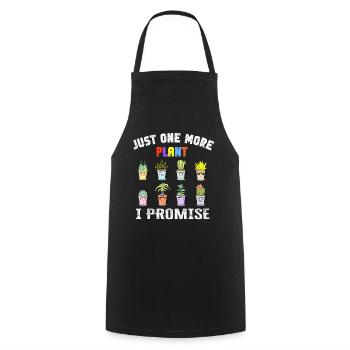 Juste une plante de plus que je promets thérapie plantaholic - Tablier de cuisine - noir - Devant - AI Model Male 185 dark (185cm)