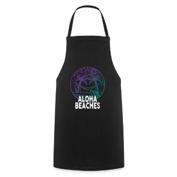 Aloha Beaches Tropical Hawaiian Summer Island - Kochschürze - Schwarz - Vorne - AI Model Male 185 dark (185cm)