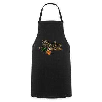 Aloha Beaches Tropical Hawaiian Summer Island - Kochschürze - Schwarz - Vorne - AI Model Male 185 dark (185cm)