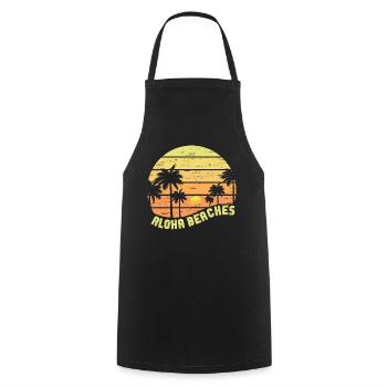 Aloha Beaches Tropical Hawaiian Summer Island - Kochschürze - Schwarz - Vorne - AI Model Male 185 dark (185cm)