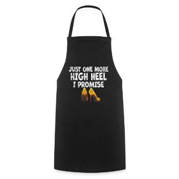 Juste un talon haut de plus que je promets - Tablier de cuisine - noir - Devant - AI Model Male 185 dark (185cm)