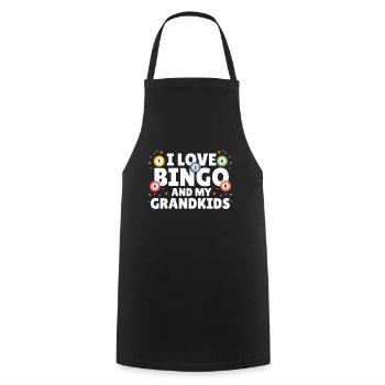 I Love Bingo And My Grandkids Lustiges Bingo - Kochschürze - Schwarz - Vorne - AI Model Male 185 dark (185cm)