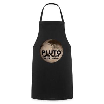 N’oubliez jamais Pluto Design Retro Style Funny Space - Tablier de cuisine - noir - Devant - AI Model Male 185 dark (185cm)