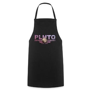 N’oubliez jamais Pluto Design Retro Style Funny Space - Tablier de cuisine - noir - Devant - AI Model Male 185 dark (185cm)