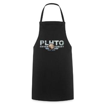 Never Forget Pluto Design Retro Style Funny Space - Kochschürze - Schwarz - Vorne - AI Model Male 185 dark (185cm)