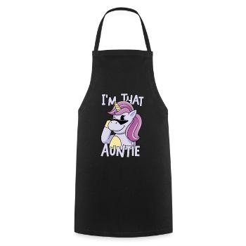 Je suis cette tante - Tablier de cuisine - noir - Devant - AI Model Male 185 dark (185cm)