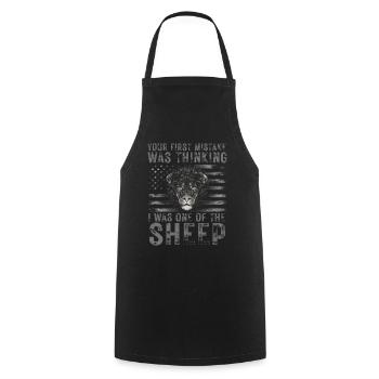 Your first Mistake was thinking I was one of the - Cooking Apron - black - Front - AI Model Male 185 dark (185cm)
