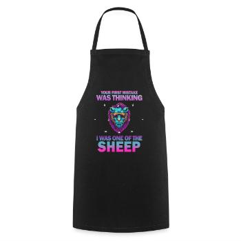 Your first Mistake was thinking I was one of the - Cooking Apron - black - Front - AI Model Male 185 dark (185cm)