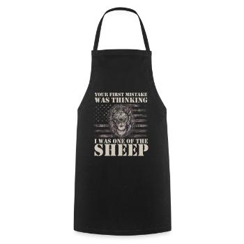 Your first Mistake was thinking I was one of the - Cooking Apron - black - Front - AI Model Male 185 dark (185cm)